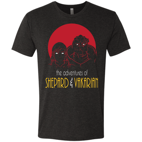 T-Shirts Vintage Black / S Adventures of Femshep & Vakarian Men's Triblend T-Shirt