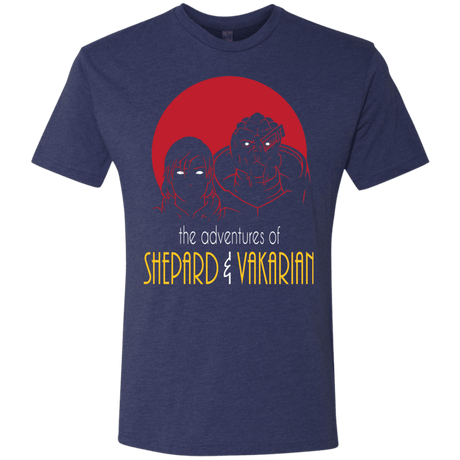 T-Shirts Vintage Navy / S Adventures of Femshep & Vakarian Men's Triblend T-Shirt