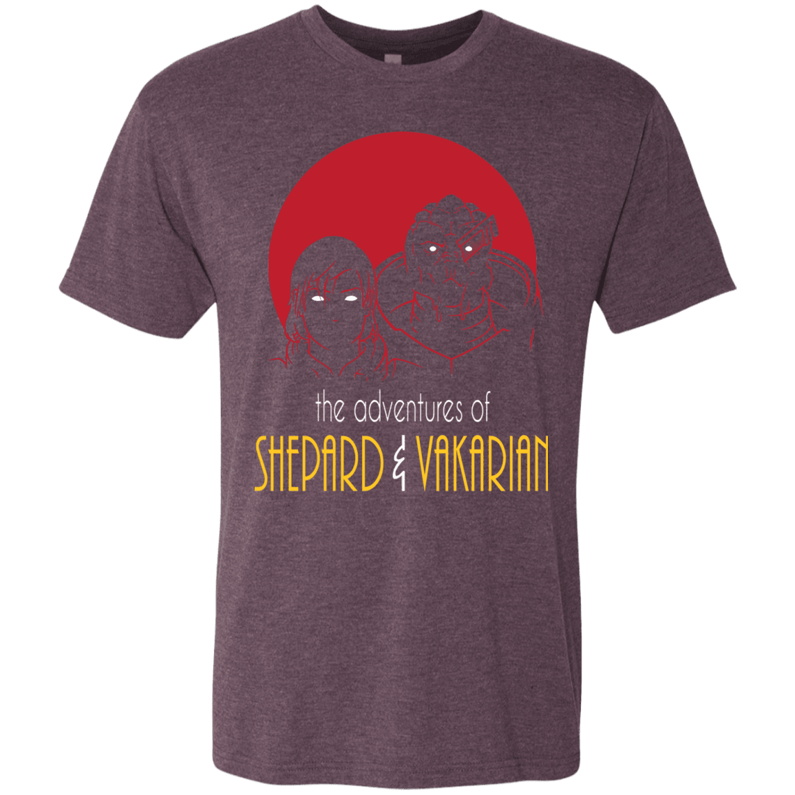T-Shirts Vintage Purple / S Adventures of Femshep & Vakarian Men's Triblend T-Shirt