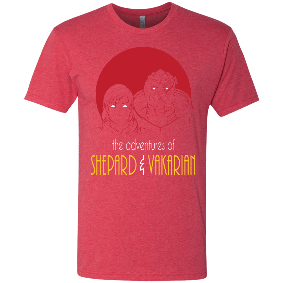 T-Shirts Vintage Red / S Adventures of Femshep & Vakarian Men's Triblend T-Shirt