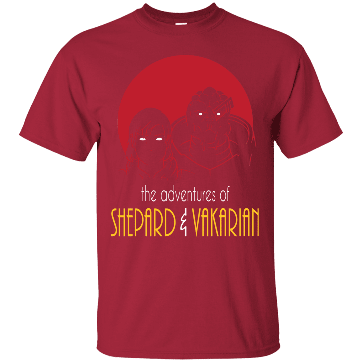 T-Shirts Cardinal / S Adventures of Femshep & Vakarian T-Shirt