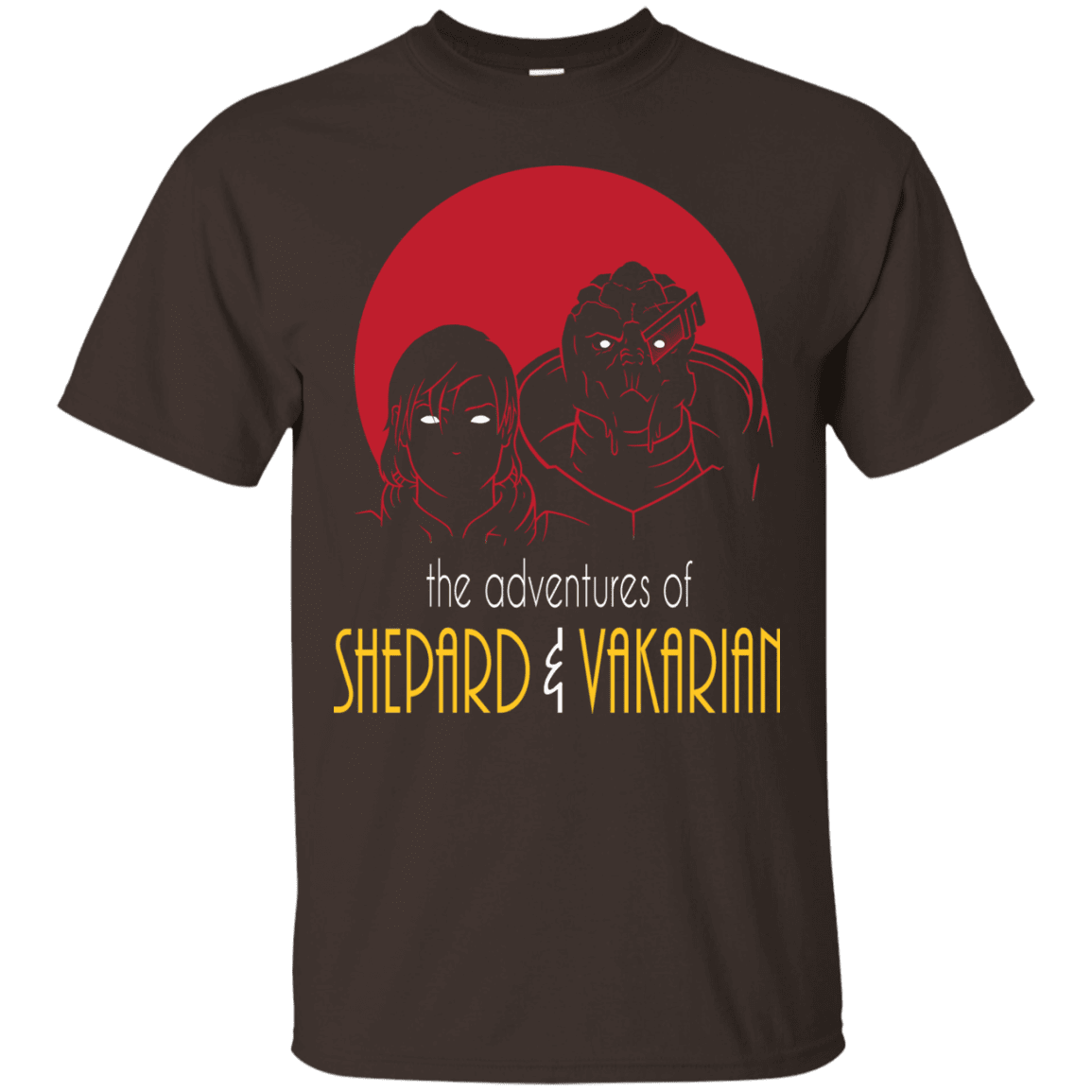 T-Shirts Dark Chocolate / S Adventures of Femshep & Vakarian T-Shirt