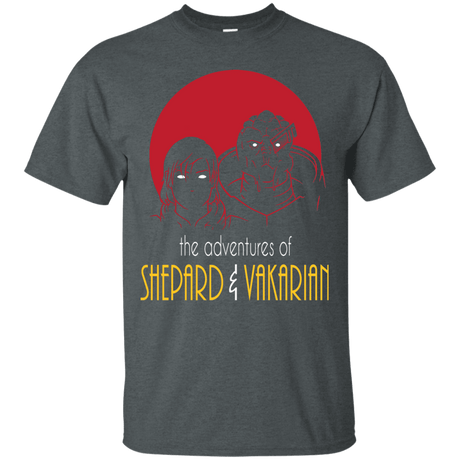 T-Shirts Dark Heather / S Adventures of Femshep & Vakarian T-Shirt