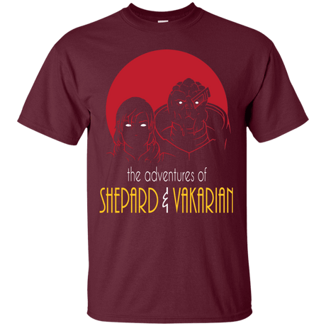 T-Shirts Maroon / S Adventures of Femshep & Vakarian T-Shirt