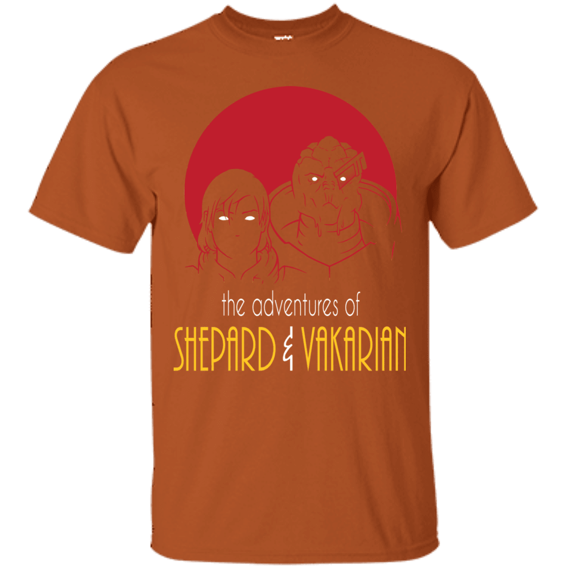 T-Shirts Texas Orange / S Adventures of Femshep & Vakarian T-Shirt