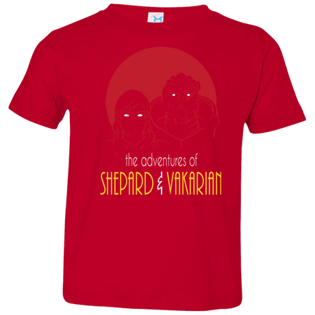 T-Shirts Red / 2T Adventures of Femshep & Vakarian Toddler Premium T-Shirt