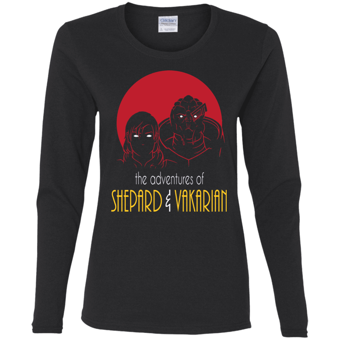 T-Shirts Black / S Adventures of Femshep & Vakarian Women's Long Sleeve T-Shirt