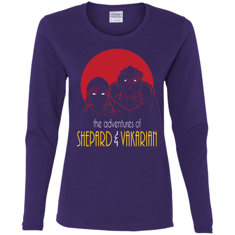 T-Shirts Purple / S Adventures of Femshep & Vakarian Women's Long Sleeve T-Shirt