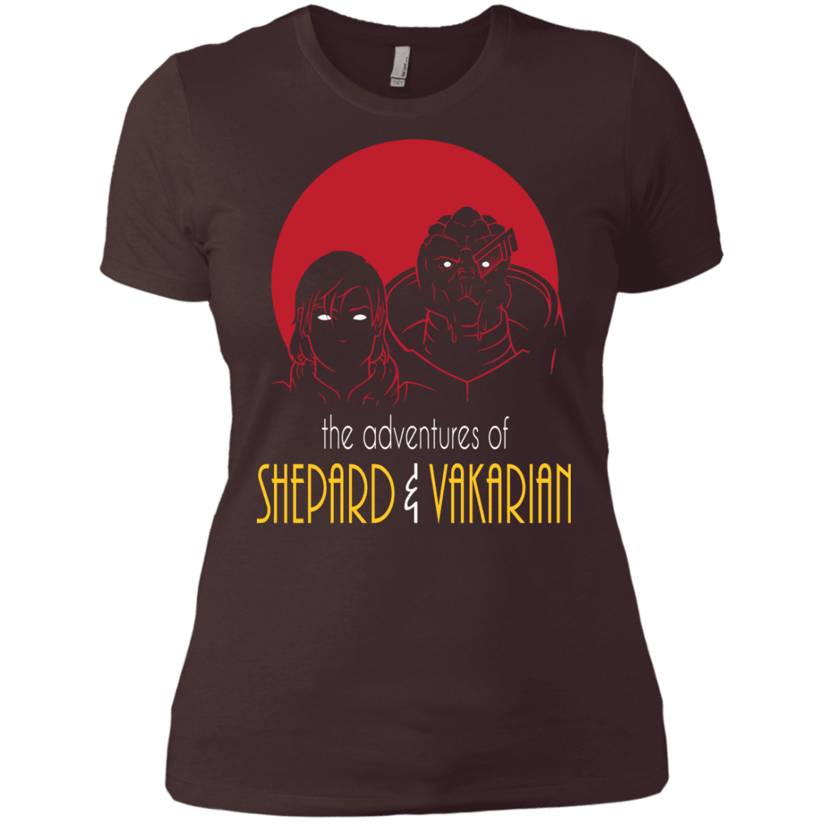 T-Shirts Dark Chocolate / X-Small Adventures of Femshep & Vakarian Women's Premium T-Shirt