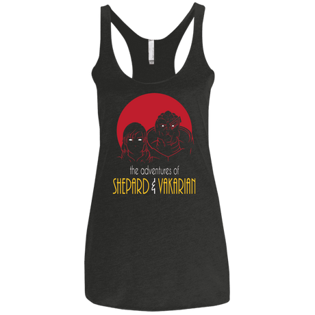 T-Shirts Vintage Black / X-Small Adventures of Femshep & Vakarian Women's Triblend Racerback Tank