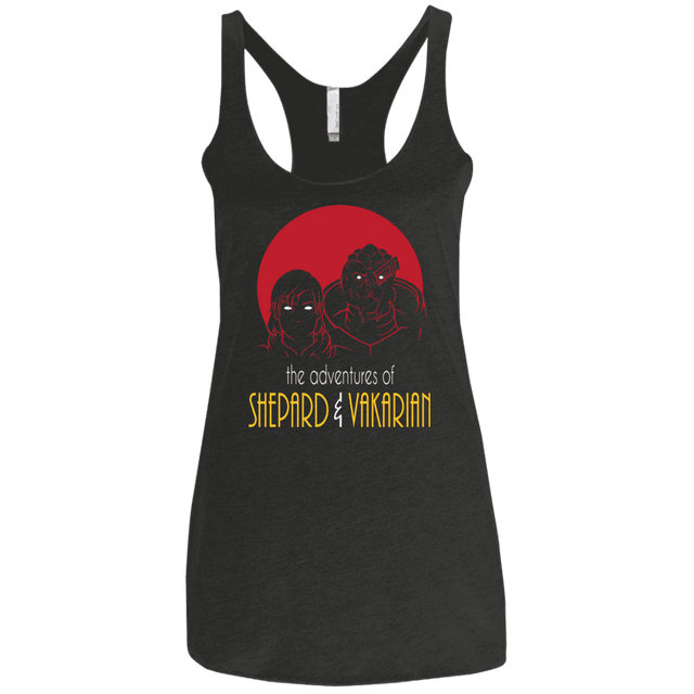 T-Shirts Vintage Black / X-Small Adventures of Femshep & Vakarian Women's Triblend Racerback Tank