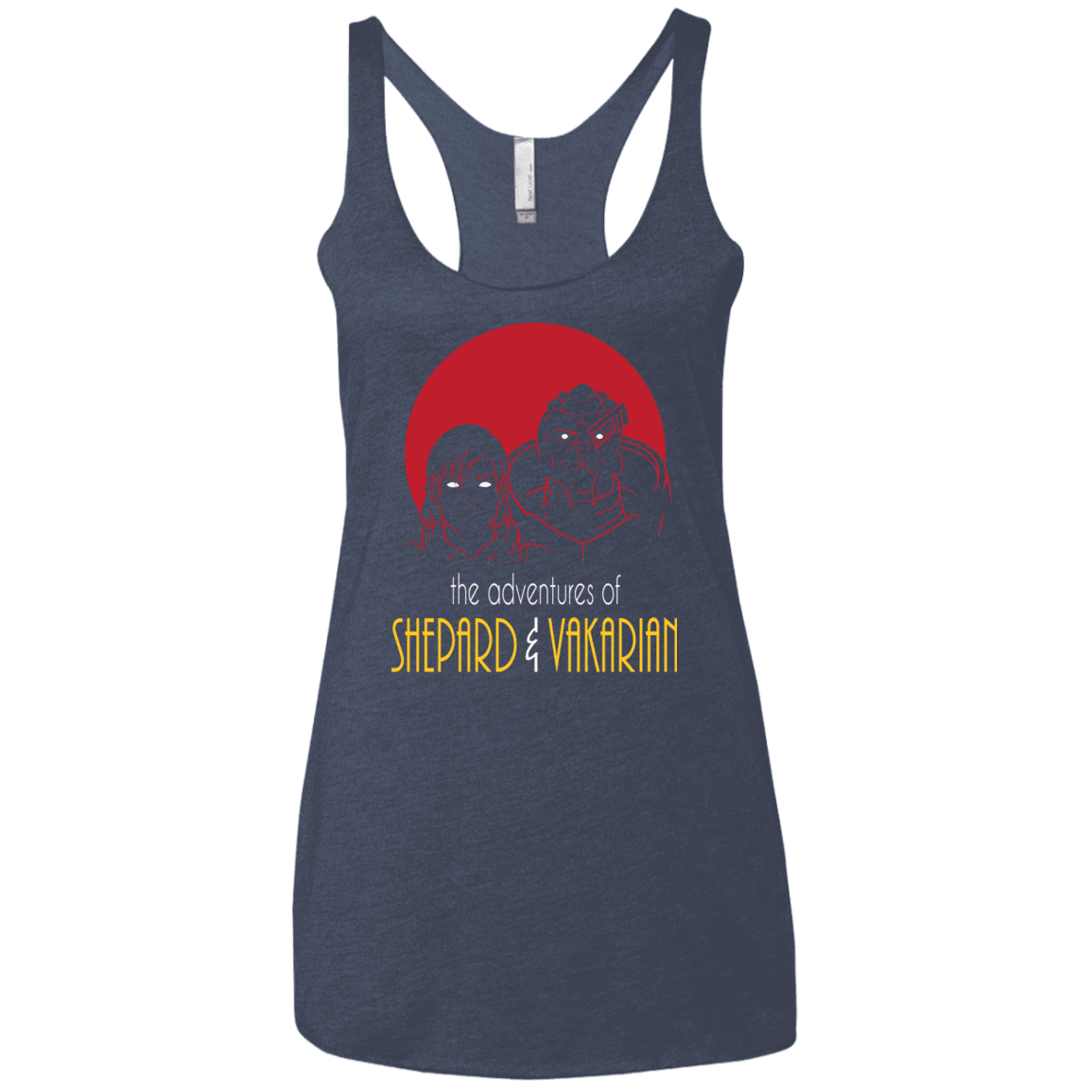 T-Shirts Vintage Navy / X-Small Adventures of Femshep & Vakarian Women's Triblend Racerback Tank