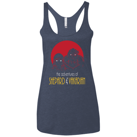 T-Shirts Vintage Navy / X-Small Adventures of Femshep & Vakarian Women's Triblend Racerback Tank