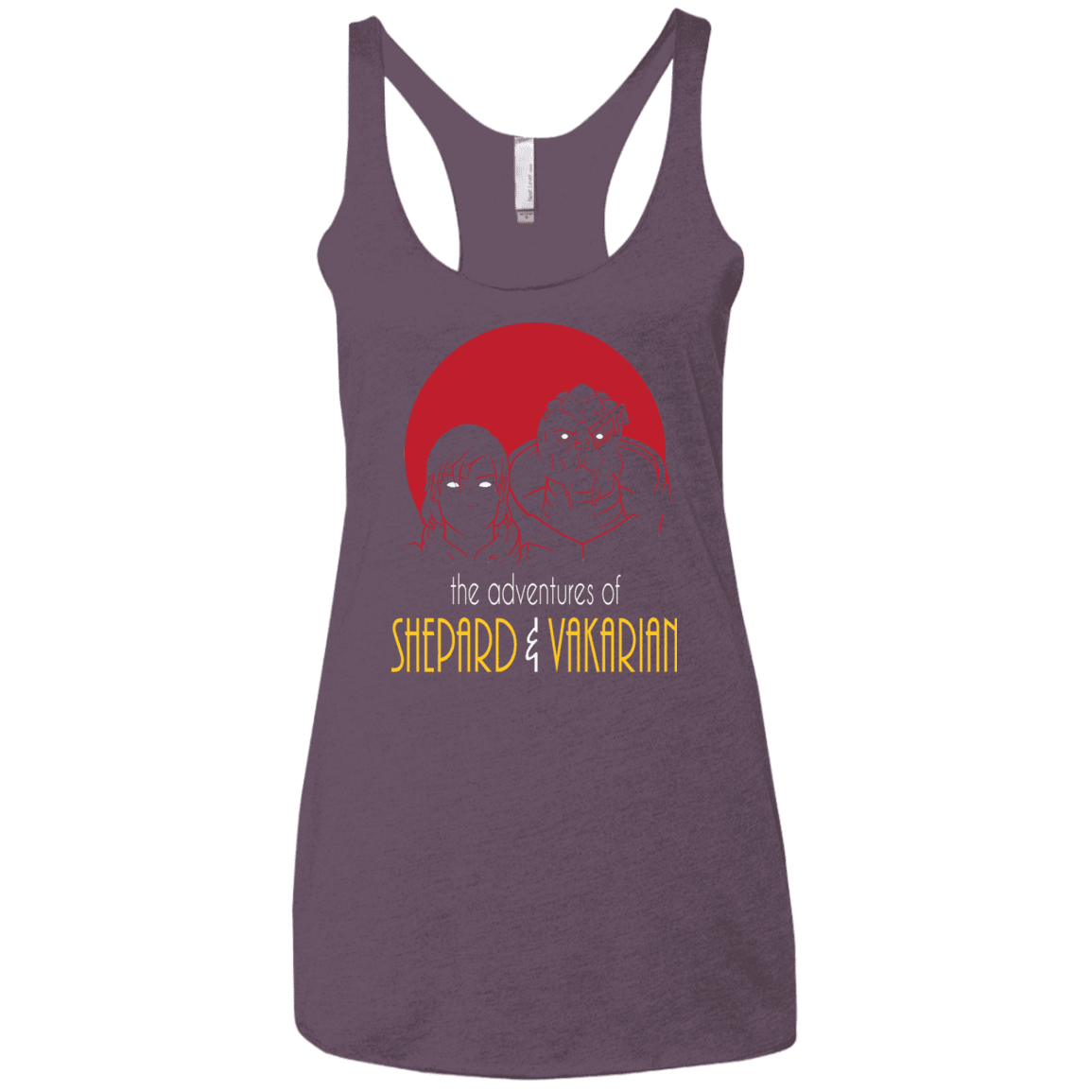 T-Shirts Vintage Purple / X-Small Adventures of Femshep & Vakarian Women's Triblend Racerback Tank