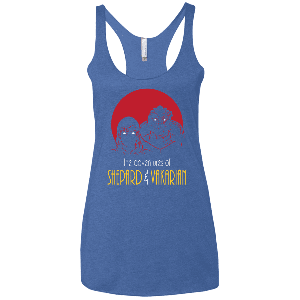 T-Shirts Vintage Royal / X-Small Adventures of Femshep & Vakarian Women's Triblend Racerback Tank