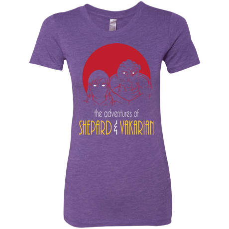 T-Shirts Purple Rush / S Adventures of Femshep & Vakarian Women's Triblend T-Shirt