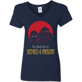 T-Shirts Navy / S Adventures of Femshep & Vakarian Women's V-Neck T-Shirt