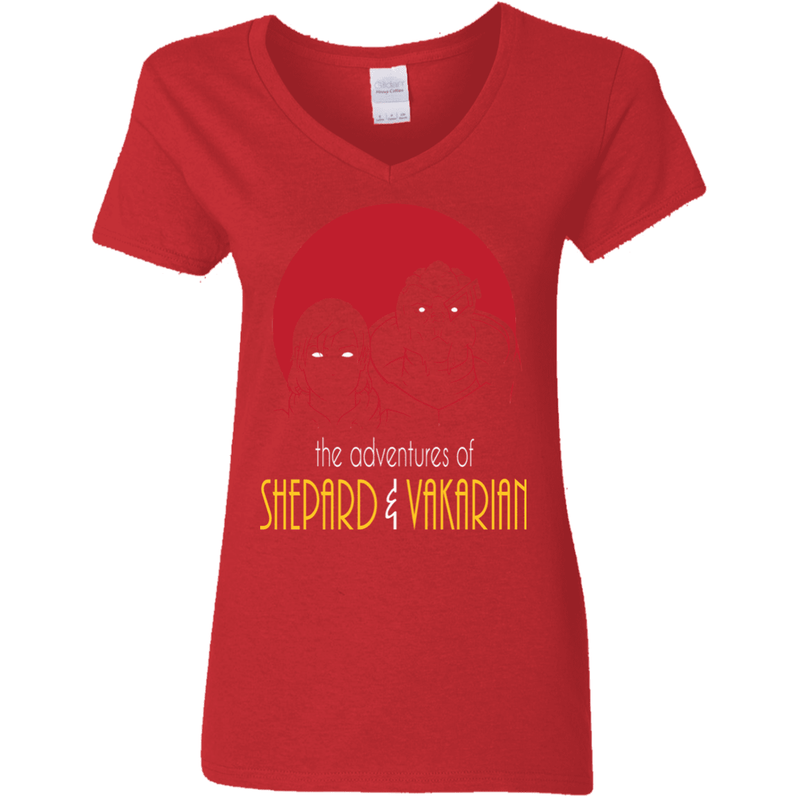 T-Shirts Red / S Adventures of Femshep & Vakarian Women's V-Neck T-Shirt