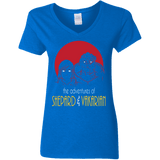 T-Shirts Royal / S Adventures of Femshep & Vakarian Women's V-Neck T-Shirt