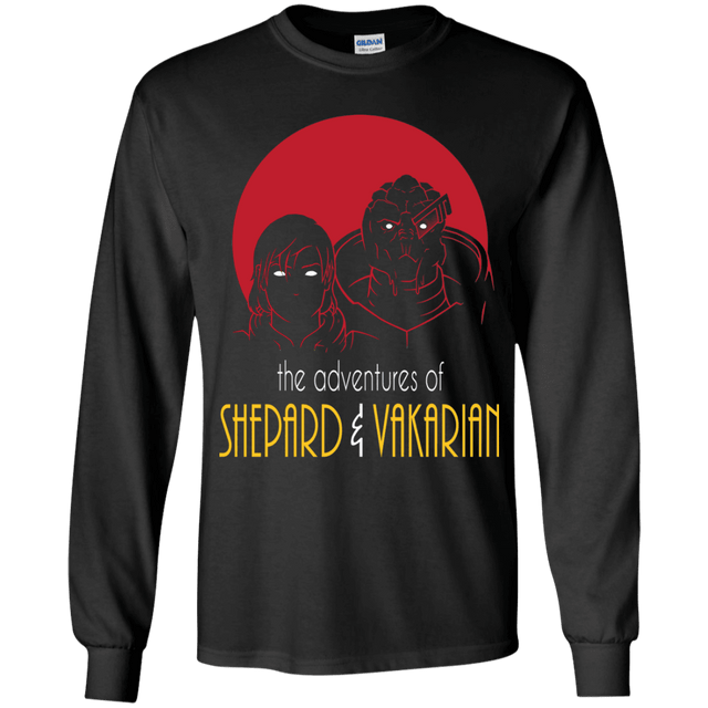 T-Shirts Black / YS Adventures of Femshep & Vakarian Youth Long Sleeve T-Shirt