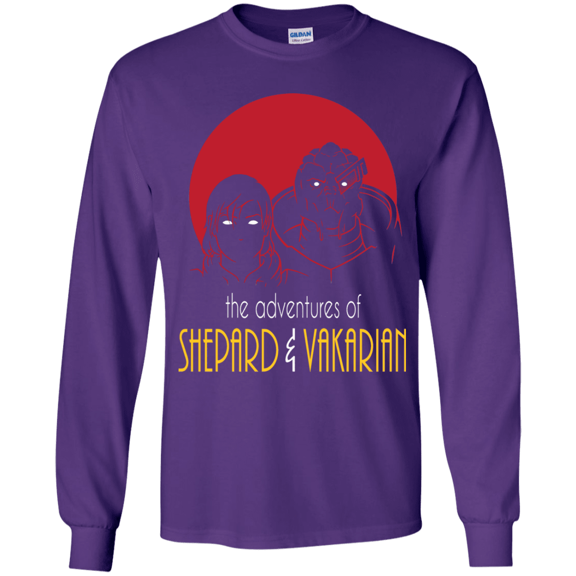 T-Shirts Purple / YS Adventures of Femshep & Vakarian Youth Long Sleeve T-Shirt