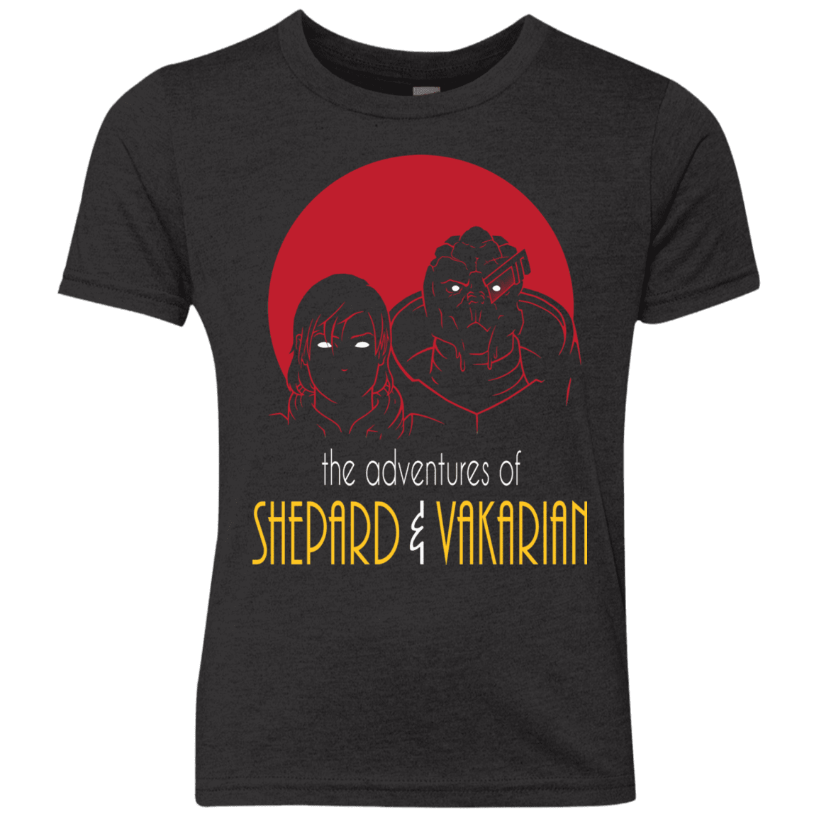 T-Shirts Vintage Black / YXS Adventures of Femshep & Vakarian Youth Triblend T-Shirt
