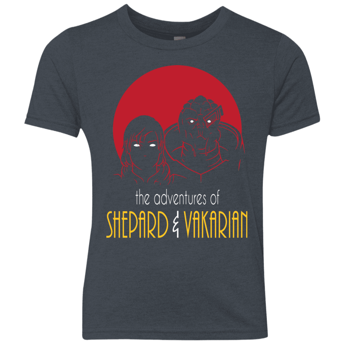 T-Shirts Vintage Navy / YXS Adventures of Femshep & Vakarian Youth Triblend T-Shirt