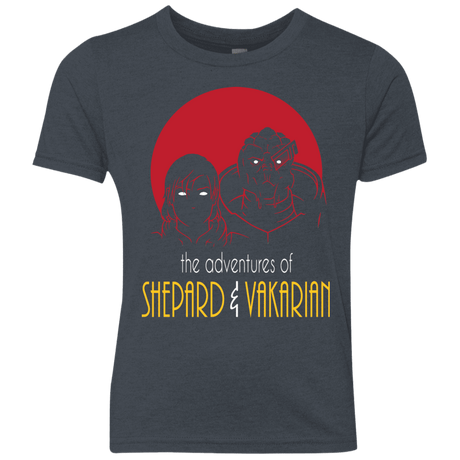 T-Shirts Vintage Navy / YXS Adventures of Femshep & Vakarian Youth Triblend T-Shirt