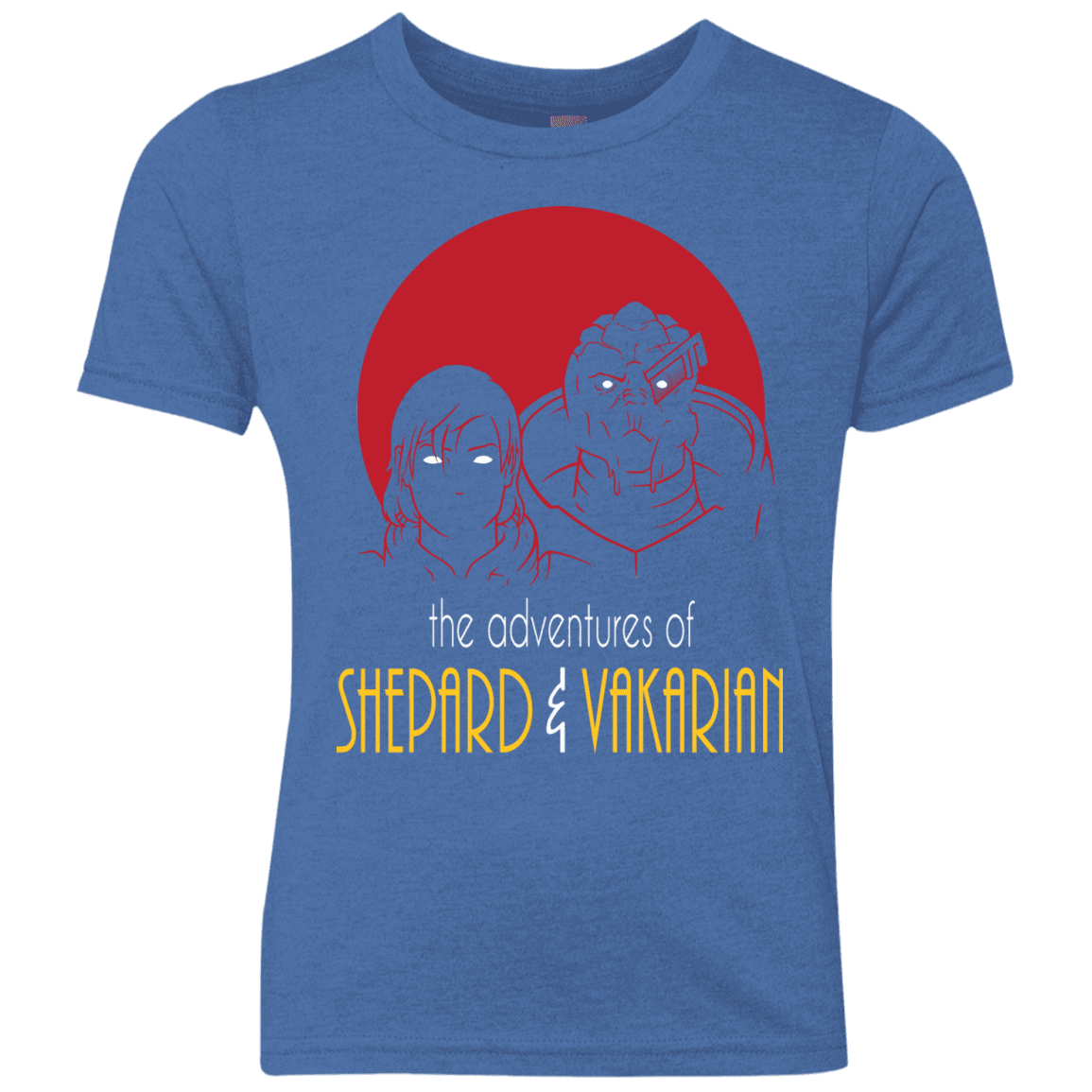 T-Shirts Vintage Royal / YXS Adventures of Femshep & Vakarian Youth Triblend T-Shirt