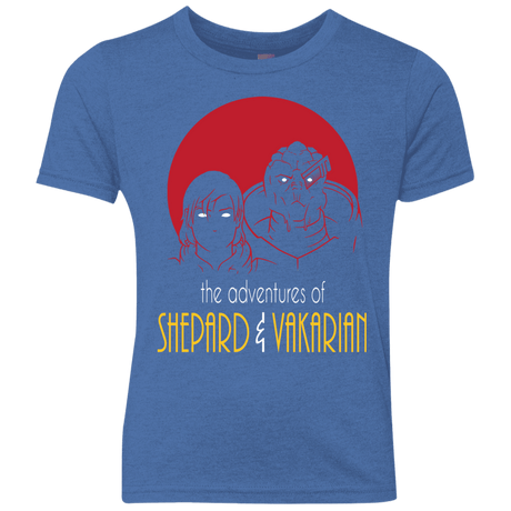 T-Shirts Vintage Royal / YXS Adventures of Femshep & Vakarian Youth Triblend T-Shirt