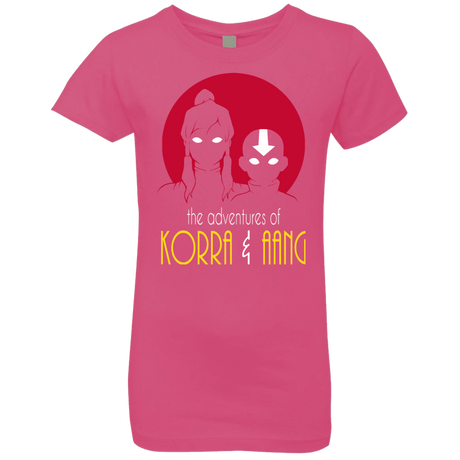 T-Shirts Hot Pink / YXS Adventures of Korra & Aang Girls Premium T-Shirt