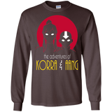 T-Shirts Dark Chocolate / S Adventures of Korra & Aang Men's Long Sleeve T-Shirt