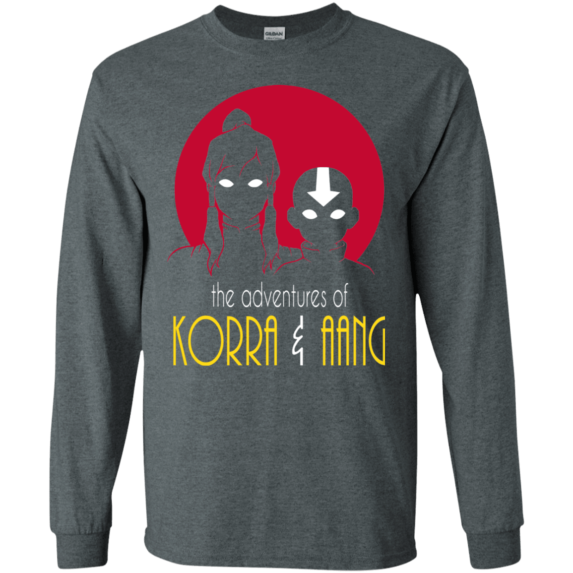 T-Shirts Dark Heather / S Adventures of Korra & Aang Men's Long Sleeve T-Shirt