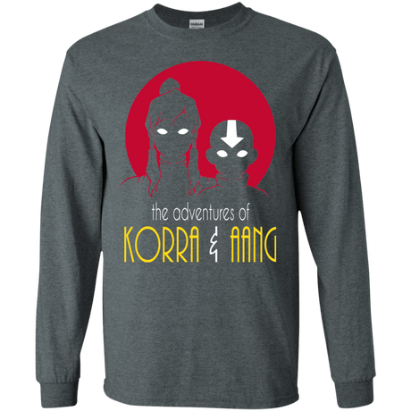 T-Shirts Dark Heather / S Adventures of Korra & Aang Men's Long Sleeve T-Shirt