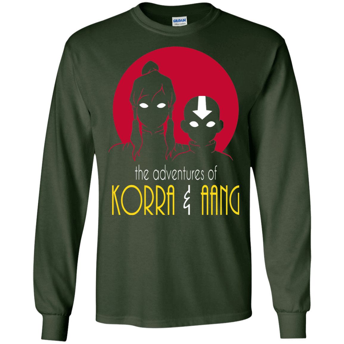 T-Shirts Forest Green / S Adventures of Korra & Aang Men's Long Sleeve T-Shirt