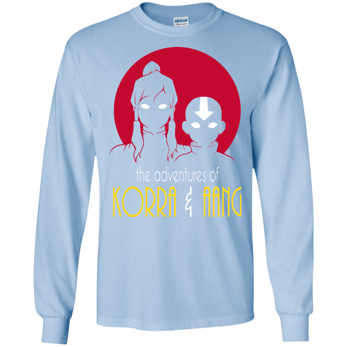 T-Shirts Light Blue / S Adventures of Korra & Aang Men's Long Sleeve T-Shirt