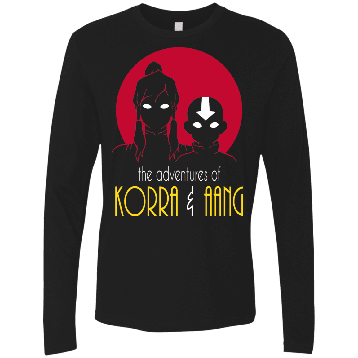 T-Shirts Black / S Adventures of Korra & Aang Men's Premium Long Sleeve