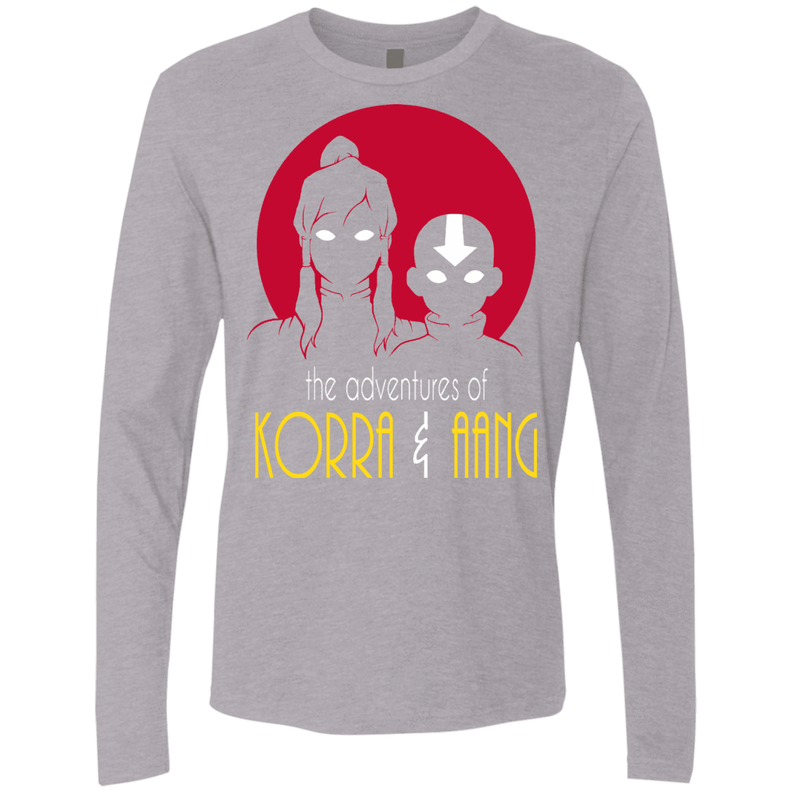 T-Shirts Heather Grey / S Adventures of Korra & Aang Men's Premium Long Sleeve