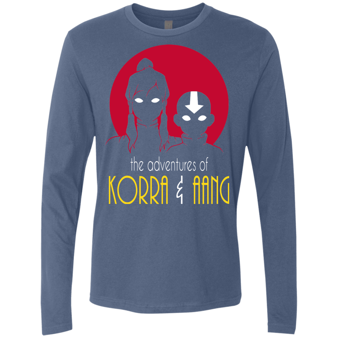 T-Shirts Indigo / S Adventures of Korra & Aang Men's Premium Long Sleeve