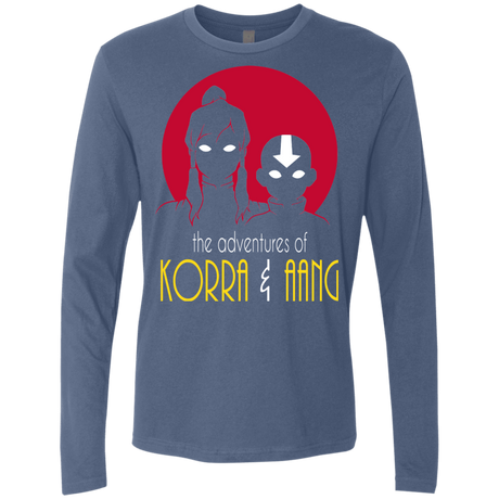 T-Shirts Indigo / S Adventures of Korra & Aang Men's Premium Long Sleeve