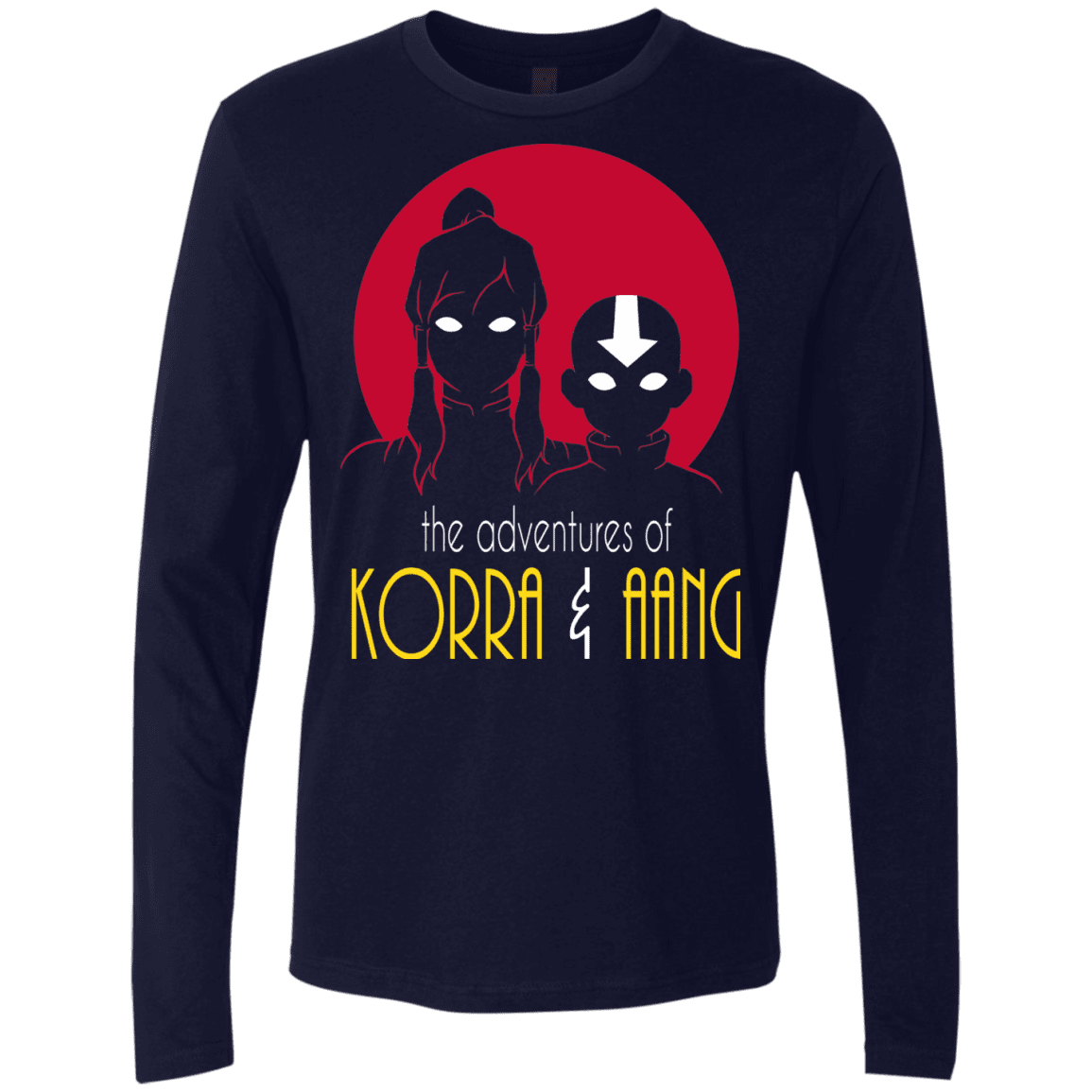 T-Shirts Midnight Navy / S Adventures of Korra & Aang Men's Premium Long Sleeve