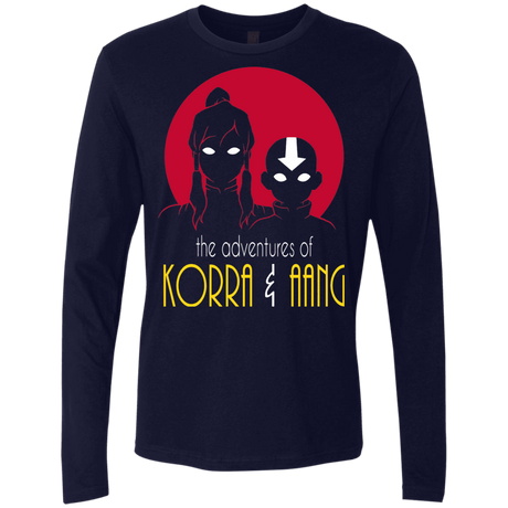 T-Shirts Midnight Navy / S Adventures of Korra & Aang Men's Premium Long Sleeve