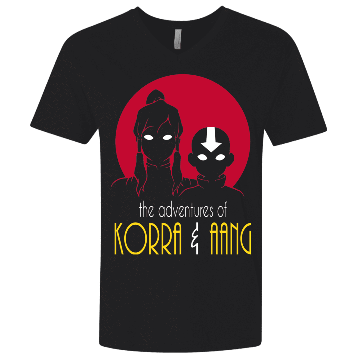 T-Shirts Black / X-Small Adventures of Korra & Aang Men's Premium V-Neck