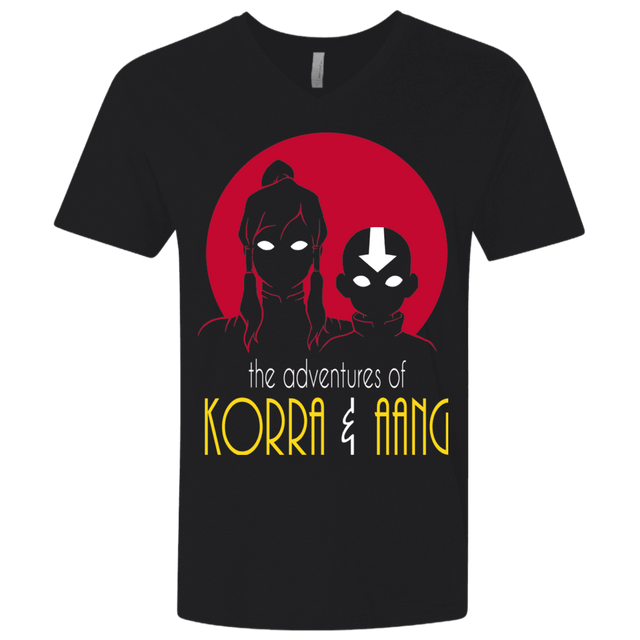 T-Shirts Black / X-Small Adventures of Korra & Aang Men's Premium V-Neck