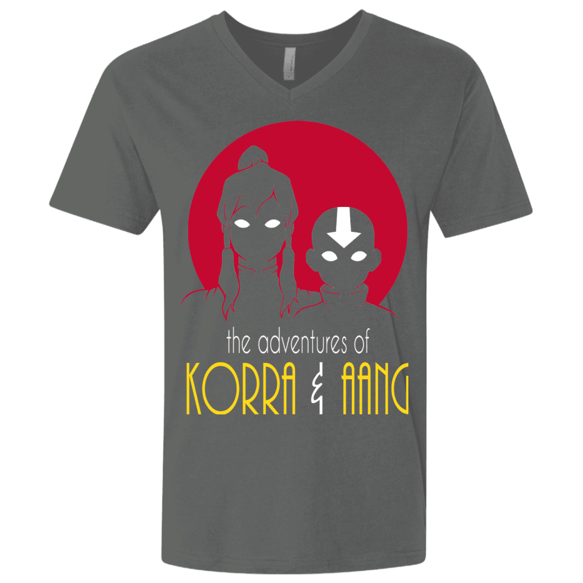 T-Shirts Heavy Metal / X-Small Adventures of Korra & Aang Men's Premium V-Neck