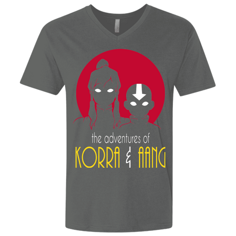 T-Shirts Heavy Metal / X-Small Adventures of Korra & Aang Men's Premium V-Neck