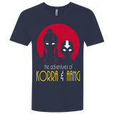 T-Shirts Midnight Navy / X-Small Adventures of Korra & Aang Men's Premium V-Neck