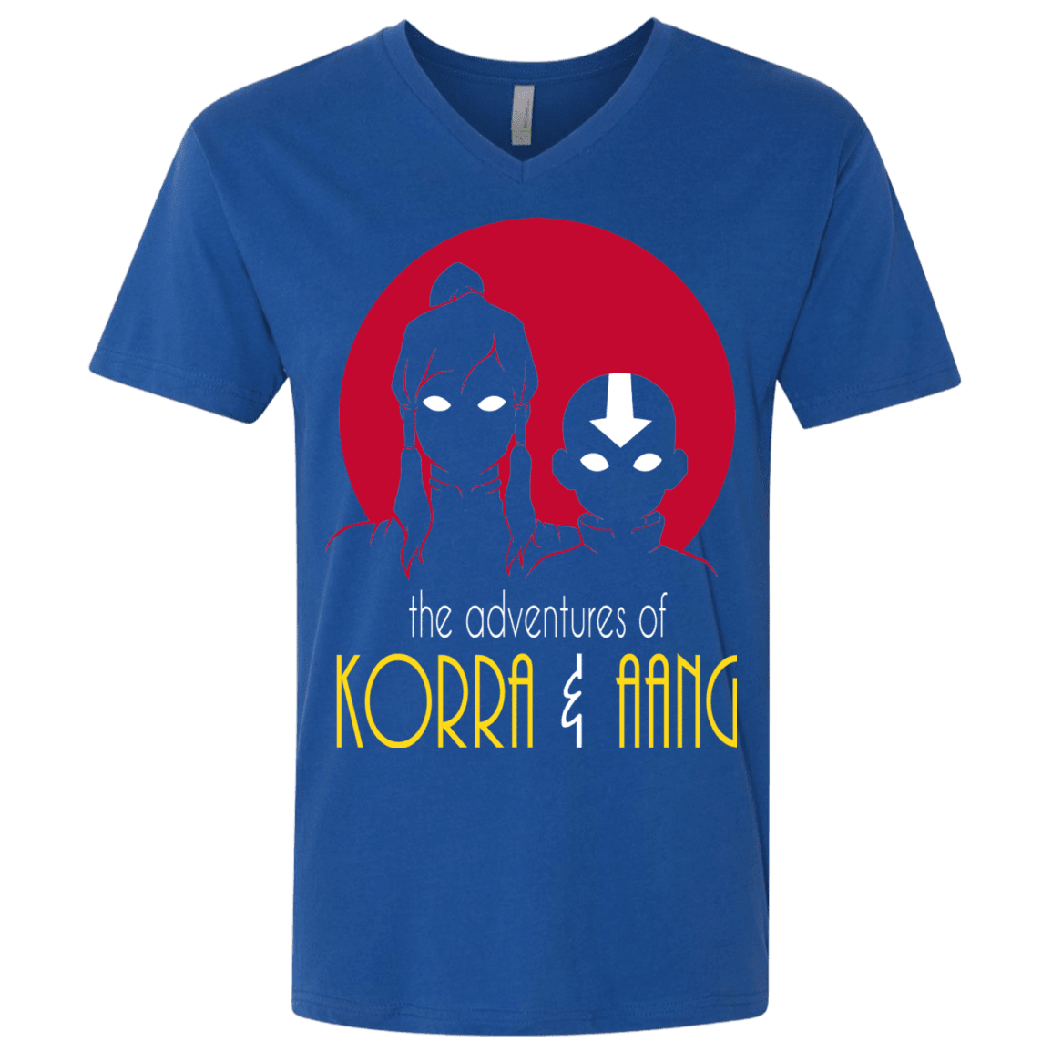 T-Shirts Royal / X-Small Adventures of Korra & Aang Men's Premium V-Neck