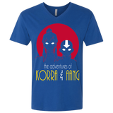 T-Shirts Royal / X-Small Adventures of Korra & Aang Men's Premium V-Neck