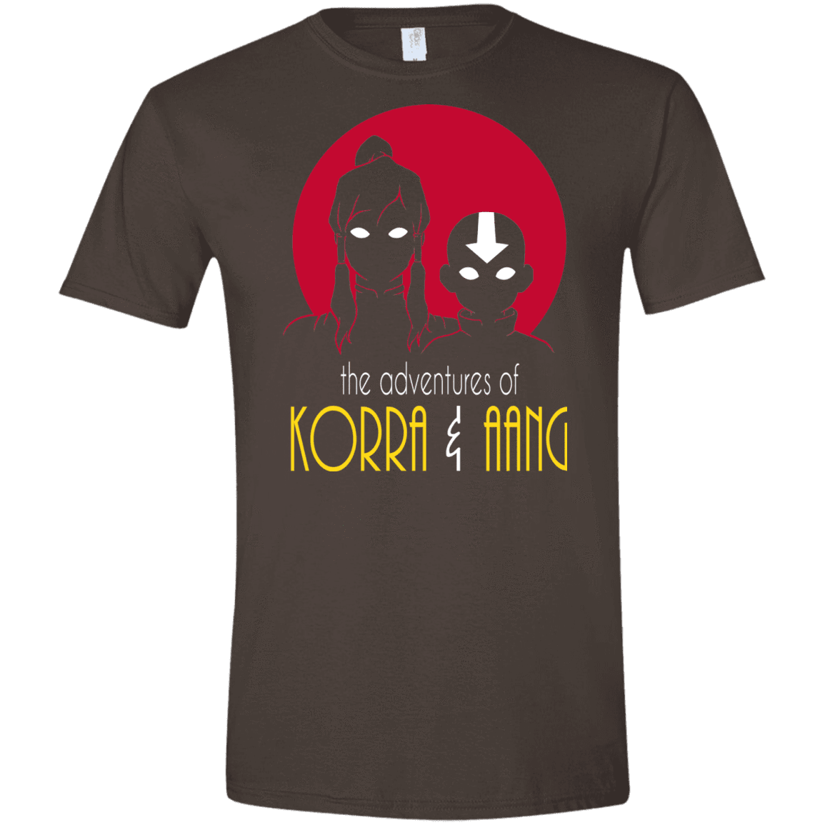 T-Shirts Dark Chocolate / S Adventures of Korra & Aang Men's Semi-Fitted Softstyle